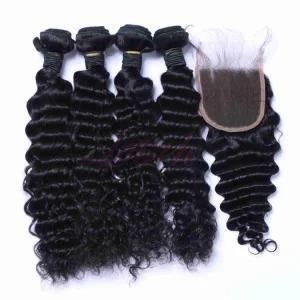 Water Wave Natural Color Indian Virgin Weft Human Hair