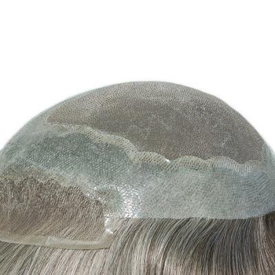 Duplicated Mono with Lace Front Human Hair Replacement System