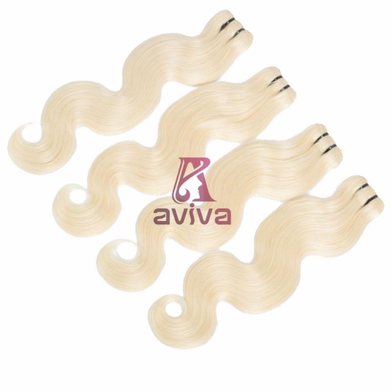 Top Quality Virgin Remy Hair Pieces Raw Human Hair Brazilian Hair Blonde