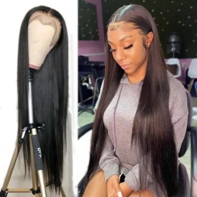 180% Density HD Transparent Straight Human Hair Wig Wholesale Virgin Brazilian 13X6 Lace Front Human Hair Wigs for Black Women