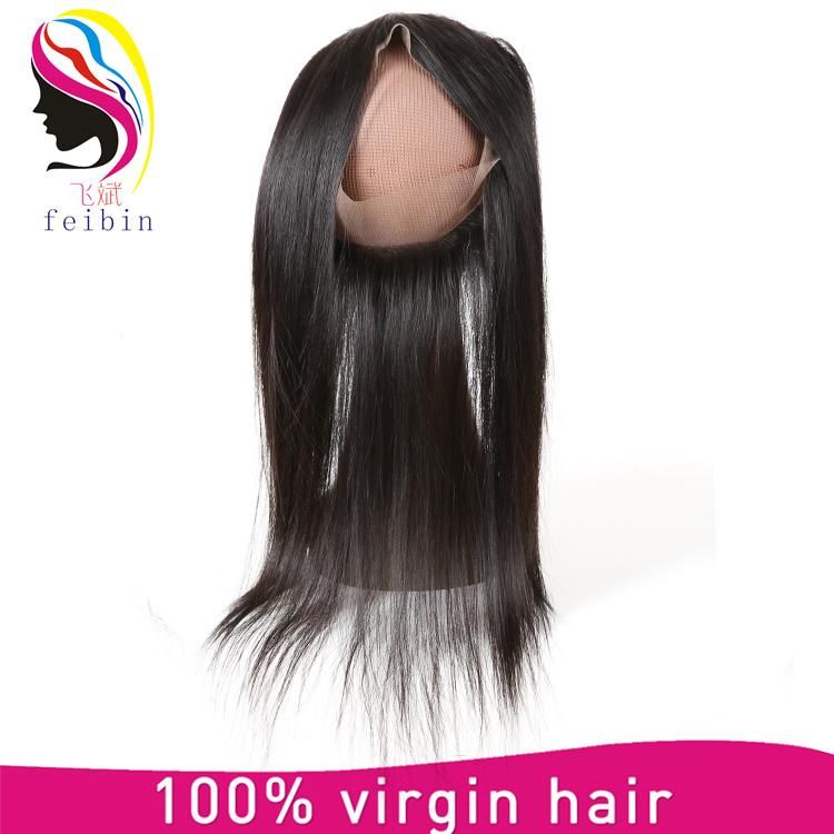 Wholesale Straight Virgin Brazilian Hair 360 Full Lace Closure