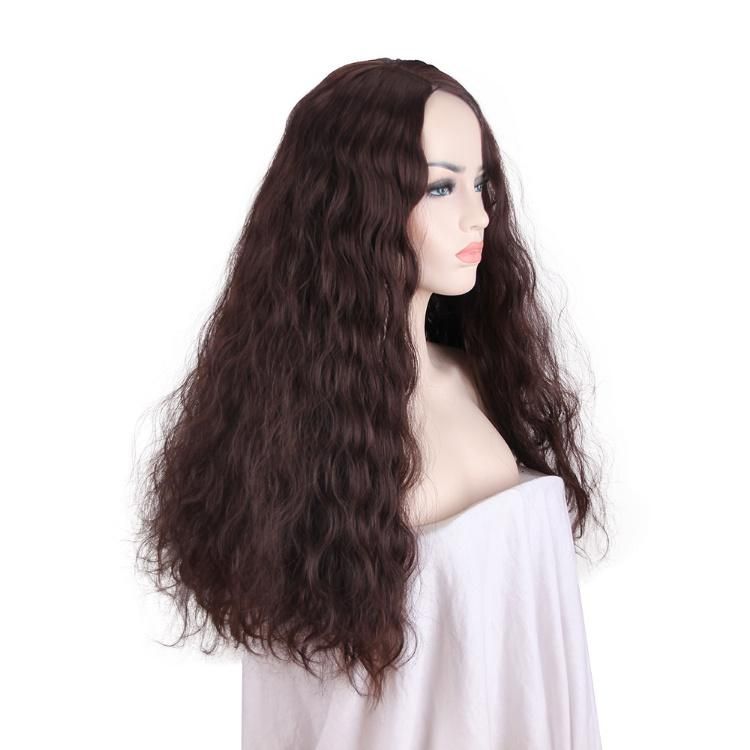 Synthetic Side Partial High Temperature Fiber Corn Perm Long Curly Hair Wig