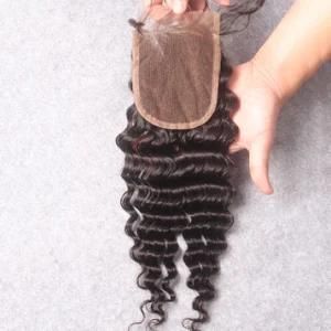 Remy Human Hair Lace Closure Brazilian Deep Wave Closure