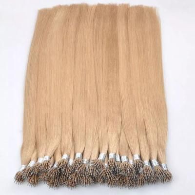 Custom Top Quality 100% Remy Pre Bonded Keratin Nano Tip Human Hair Extensions.