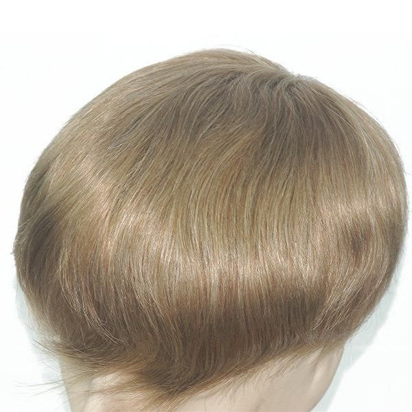 Super Fine Mono (#41 net) with Npu Back Sides and Clear PU Front Remy Hair Toupee