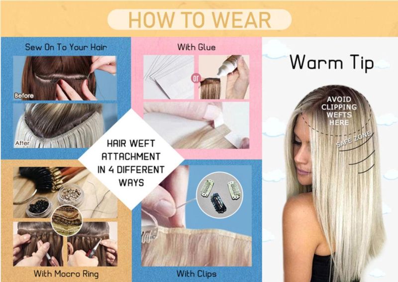 Colors Hair Weft Extensions Brazilian Human Hair 14-24" Soft Hair Bundles for Women Hair Weaves Sew in Hair Extensions