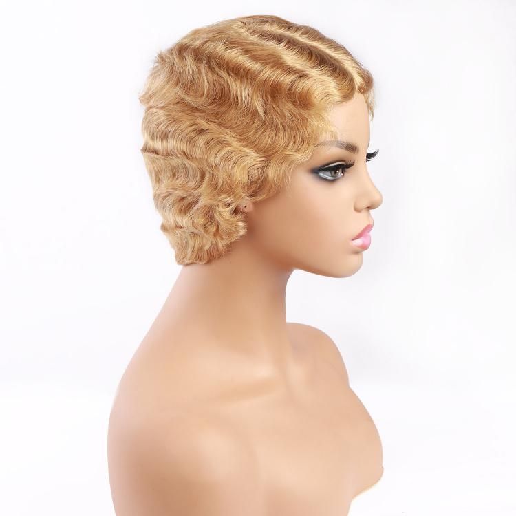 Wholesale Remy Natural Human Hair Wigs Pixie Cut Short Wig #27