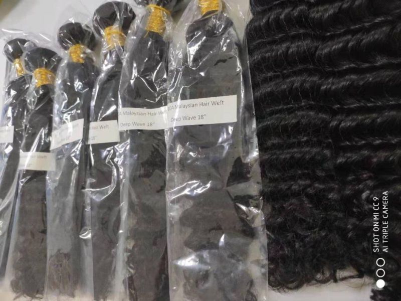 Malaysian Human Hair Weft Deep Wave Hair Bundles