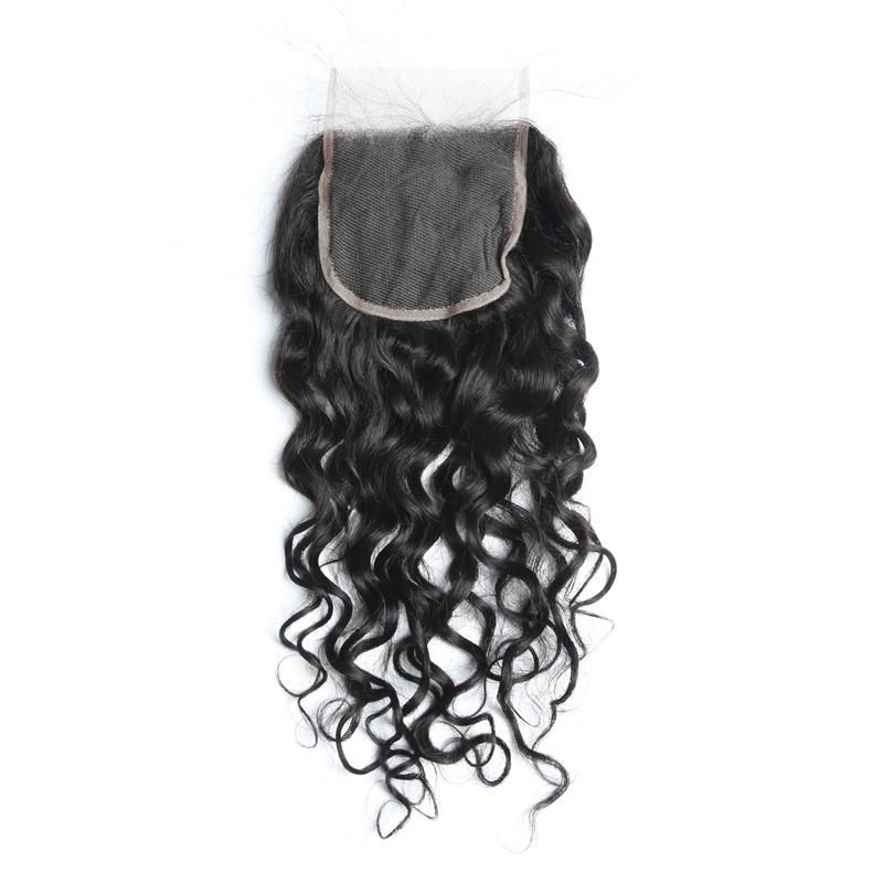 Kbeth Water Wave 4*4 Transparent Lace 14 Inch Closure Cheap Price Toupees From China Xuchang Factory Wholesale Price