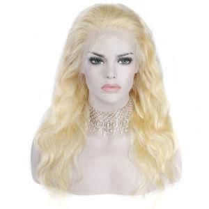 Blonde Brazilian Virgin Hair Blonde 613 Body Wave Human Hair Lace Front Wig in Stock