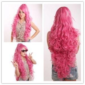 Color Cartoon Exhibition Makeup Prom Curl Inclined Bang Hair Wig