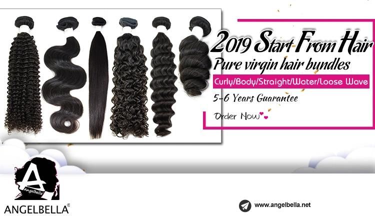 Angelbella Versatile High-Quality Raw Virgin Human Hair Closure with Long Lifetime