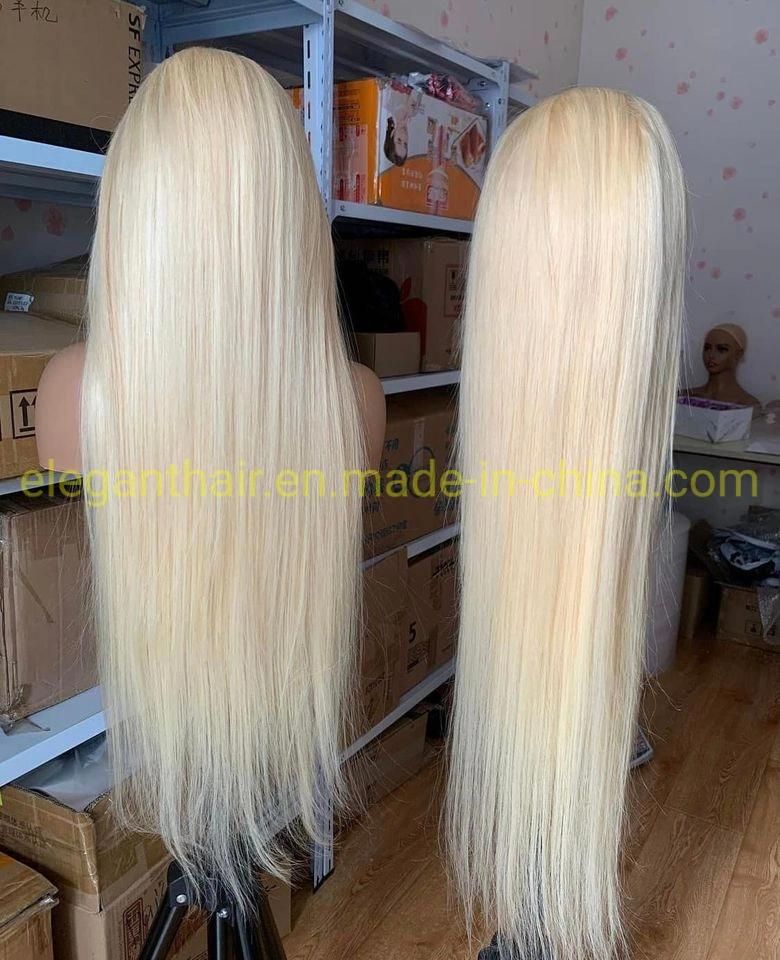Water Wave Lace Front Wig 613 Blonde Straight Brazilian Human Hair Wig