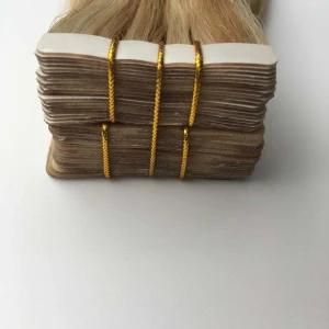 #P10/613 Straight PU Tape Skin Weft Brazilian Virgin Remy Human Hair Extensions