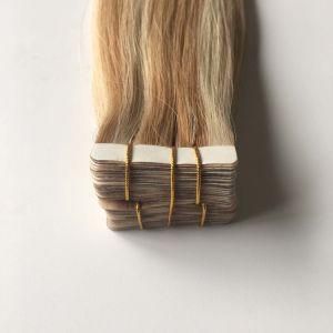 P10/60# Silky Straight Tape PU Weft Virgin Remy Human Hair Extensions