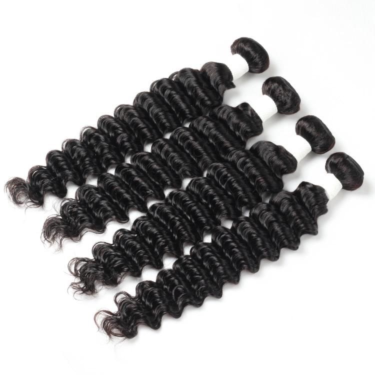 Deep Wavy Non Remy Natural Human Hair Weave Human Hair Bundles