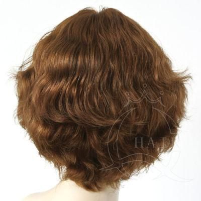 Top Grade Short Wave Human Hair Wigs 14 Inches 130% Density Color as Pic Jewish Wigs Brazilian Virgin Hair Silk Base Wig Natural Hair Wig