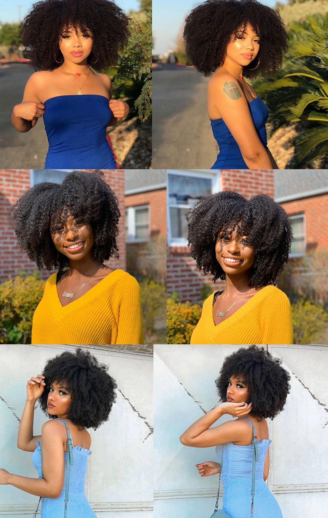 Afro Kinky Curly Wig Natural 1b 13X4 Lace Front Human Hair Wigs for Black Women Pre Plucked 150% Sunlight Remy Hair Wig