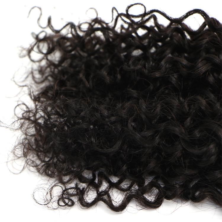 Wholesale Natural Black Color Remy Hair Bundles Kinky Curl for Woman