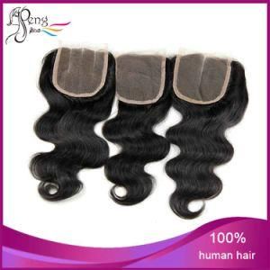 4*4 Free Part Body Wave Indian Human Hair Lace Closure