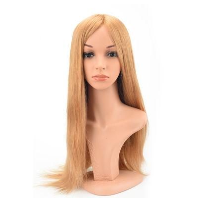 Silk Top Lace Wig Long Blond Color High Quality Human Hair Replacement for Women