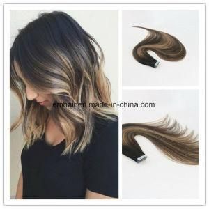 Balayage Color #2#27 Fashion Style Tape in Remy Hair Extensions Seamless Virgin Human Hair Straight Tape on Hair Extension