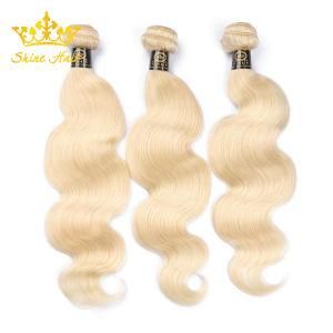 613# Blonde Human Virgin Hair Weft Brazilian Body Wave Hair Extension