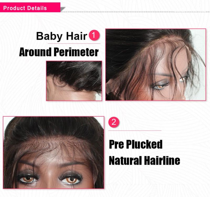 Body Wave Glueless Full Lace Human Hair Wigs 150 Density Transparent Brazilian Lace Wig with Baby Hair 24 Inches