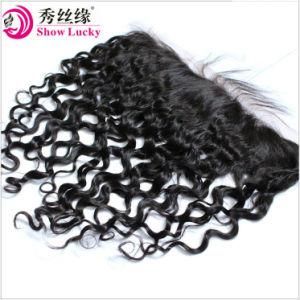 Best Quality Natural Water Wave Hair Extension Virgin Malaysian Human Hair Top Part Full Lace Frontal Closure