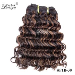 Fashion Deep Wave Natural Balck Color Vigrin Remy Human Hair Weave Weft Extension