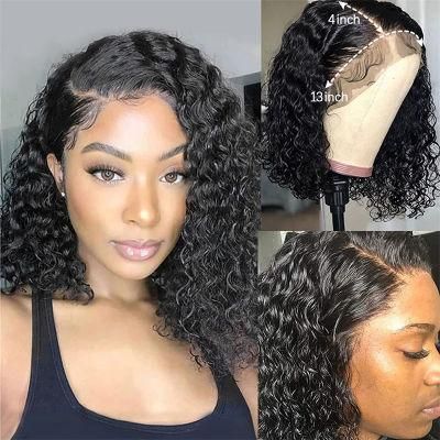 Soft, Clean, Healthy Hair End, No Lice or Knit Brazilian Virgin Deep Wave Bob Lace Frontal Wigs
