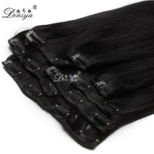 Colorful Remy Hair Silk Straight Human Hair Clip in Hair Extension