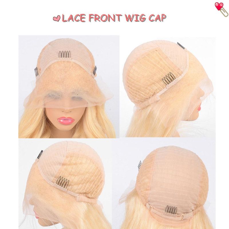 Blonde Full Lace Front Wig Brazilian Remy Hair Pre Plucked Short Bob Human Hair Wigs
