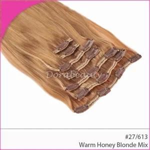Indian Clips in Hair Extensions Human Virgin Hair Extensions