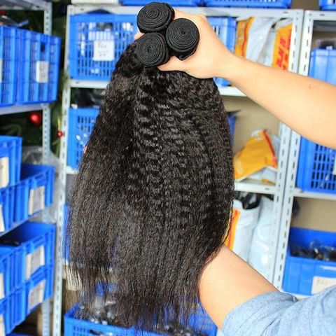High Quality Raw Virgin Cuticle Aligned Hair Human Hair Kinky Weave Bundle for Black Women