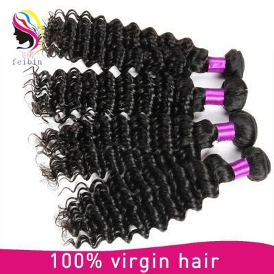 Factory Price Deep Wave Virgin Brazilian Human Hair Weaving