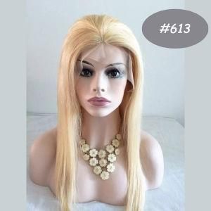 Brazilian Blonde Skin Silk Top Thick Human Hair Full Lace Wig