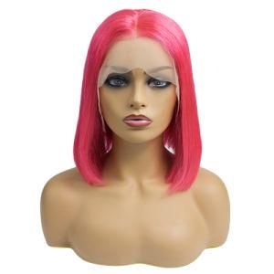200% Peruvian Short Bob Lace Front Human Hair Wigs Straight Glueless