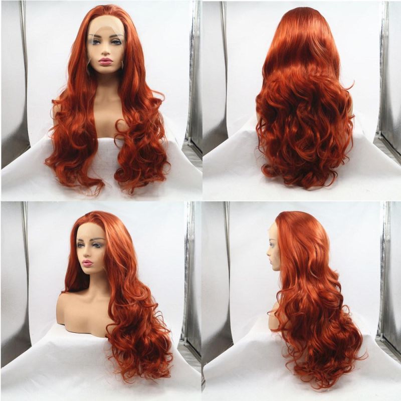 Wholesale Factory Swiss Lace 13 by 4 Synthetic Wigs Curly