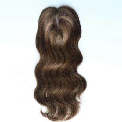 Natural Looking Human Hair Mono Topper for Hair Loss People