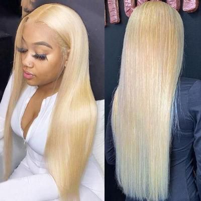 Brazilian Peruvian Wigs Lace Front Virgin Colored Human Hair 613 Blond Wig