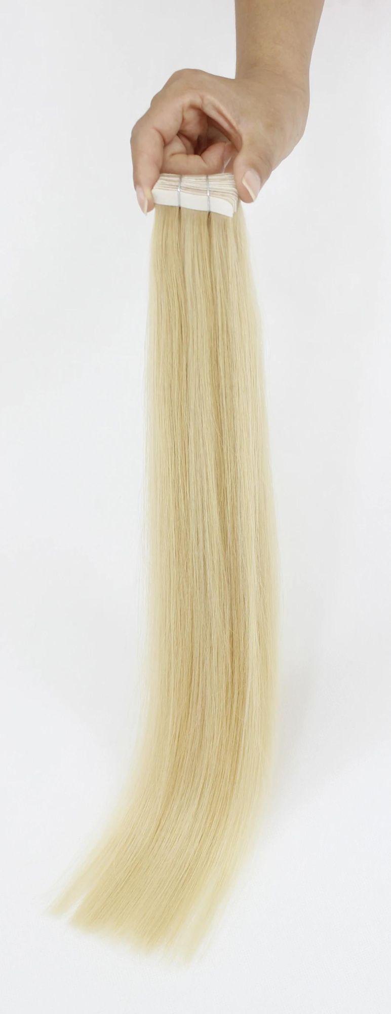 Tape in Extensions Brazilian Straight Human Hair Bundles 613 Color Remy Human Hair Extensions