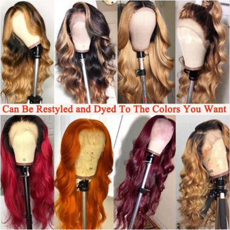 Body Wave Human Hair Wigs 150% Density Brazilian Human Hair Glueless Lace Front Wigs for Women Black Pre Plucked Unprocessed 10A Virgin Hair Wig 22 Inch