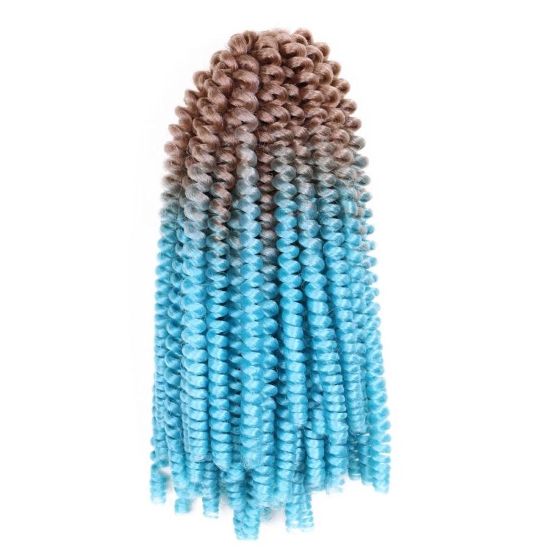 3 Color 60 Strands Synthetic Afro Curly Extension Ombre Braids Crochet Spring Twist Hair