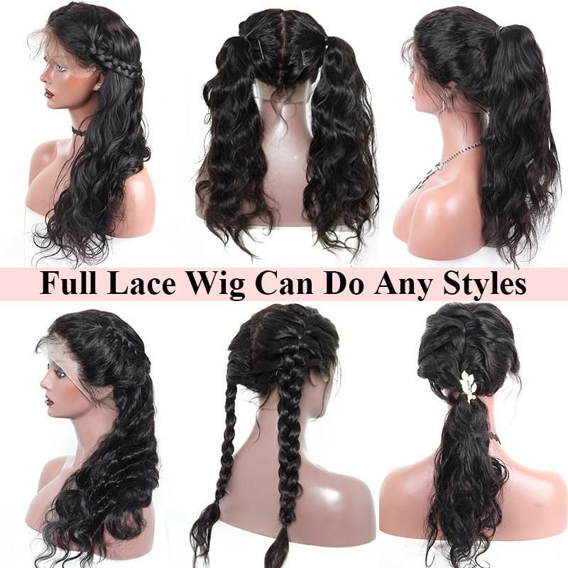 Pre Plucked Full Lace Human Hair Wigs Body Wave Transparent Lace Wig Glueless Brazilian Wig Remy