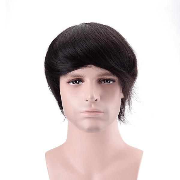European Hair Dark Brown Thin Skin Wig
