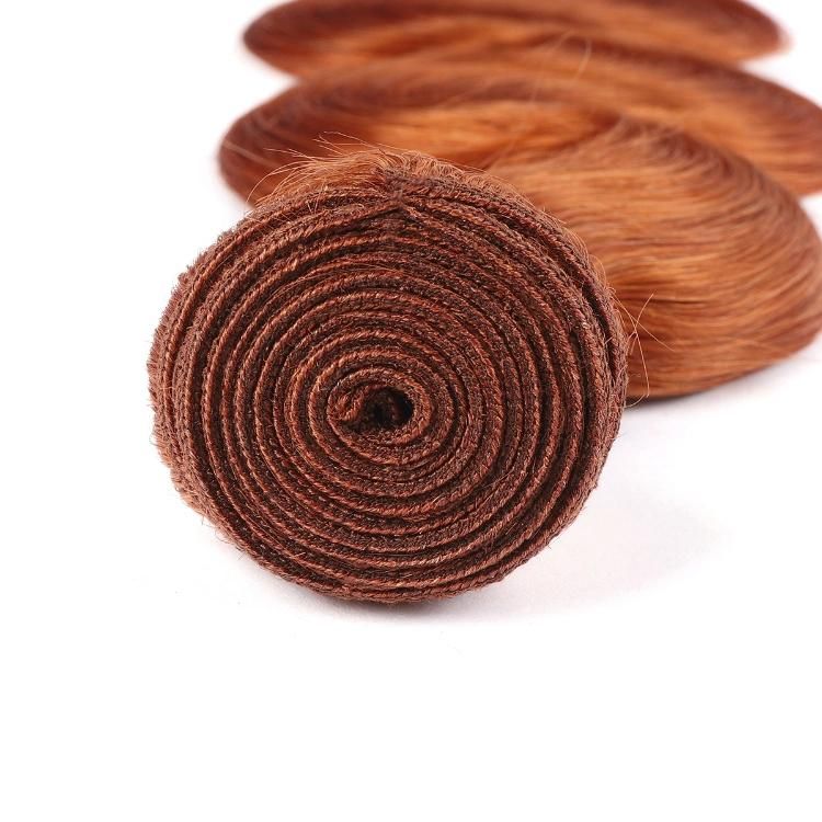 100% Remy Hair Brazilian Virgin Body Wave Human Hair Weft #Ginger