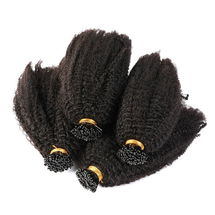 12A 100% Remy Virgin Human Hair 4A Curly I Tip Hair Extensions