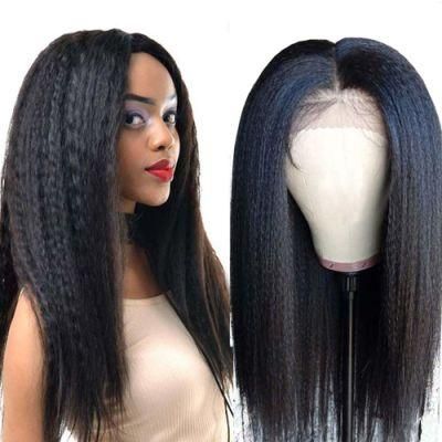 Kbeth Afro Kinky Straight Human Hair Lace Front Wigs Kinky Straight Wholesale Wigs Brazilian Human Hair 13*4 Lace Front Bleach Knot Wigs