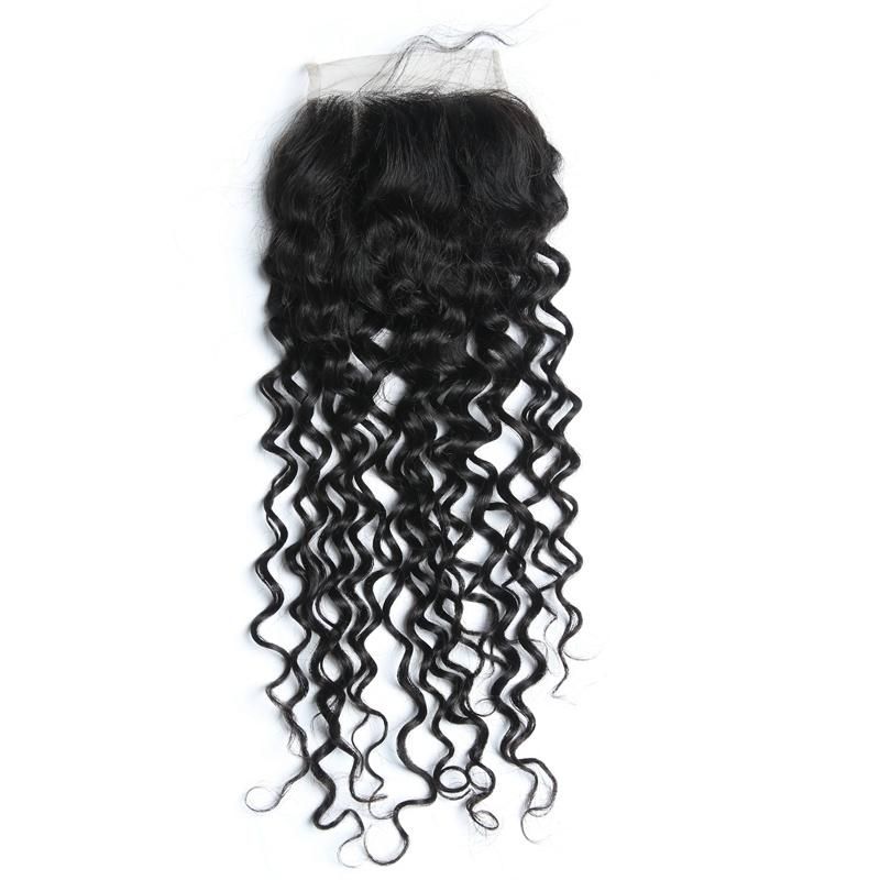 Kbeth Water Wave 4*4 Transparent Lace 14 Inch Closure Cheap Price Toupees From China Xuchang Factory Wholesale Price